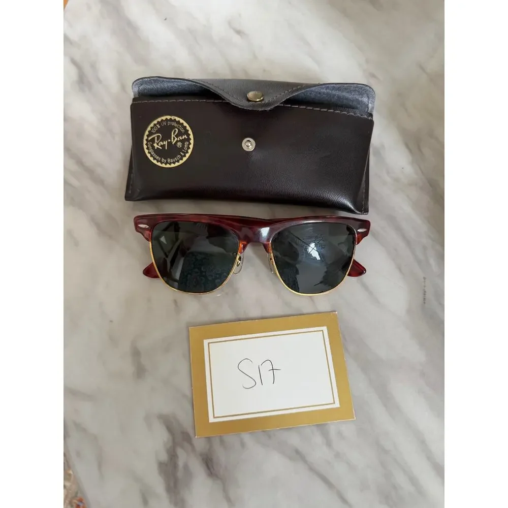 Vintage Ray Ban Wayfarer Max Brown Tortoiseshell Gold Rim Sunglasses